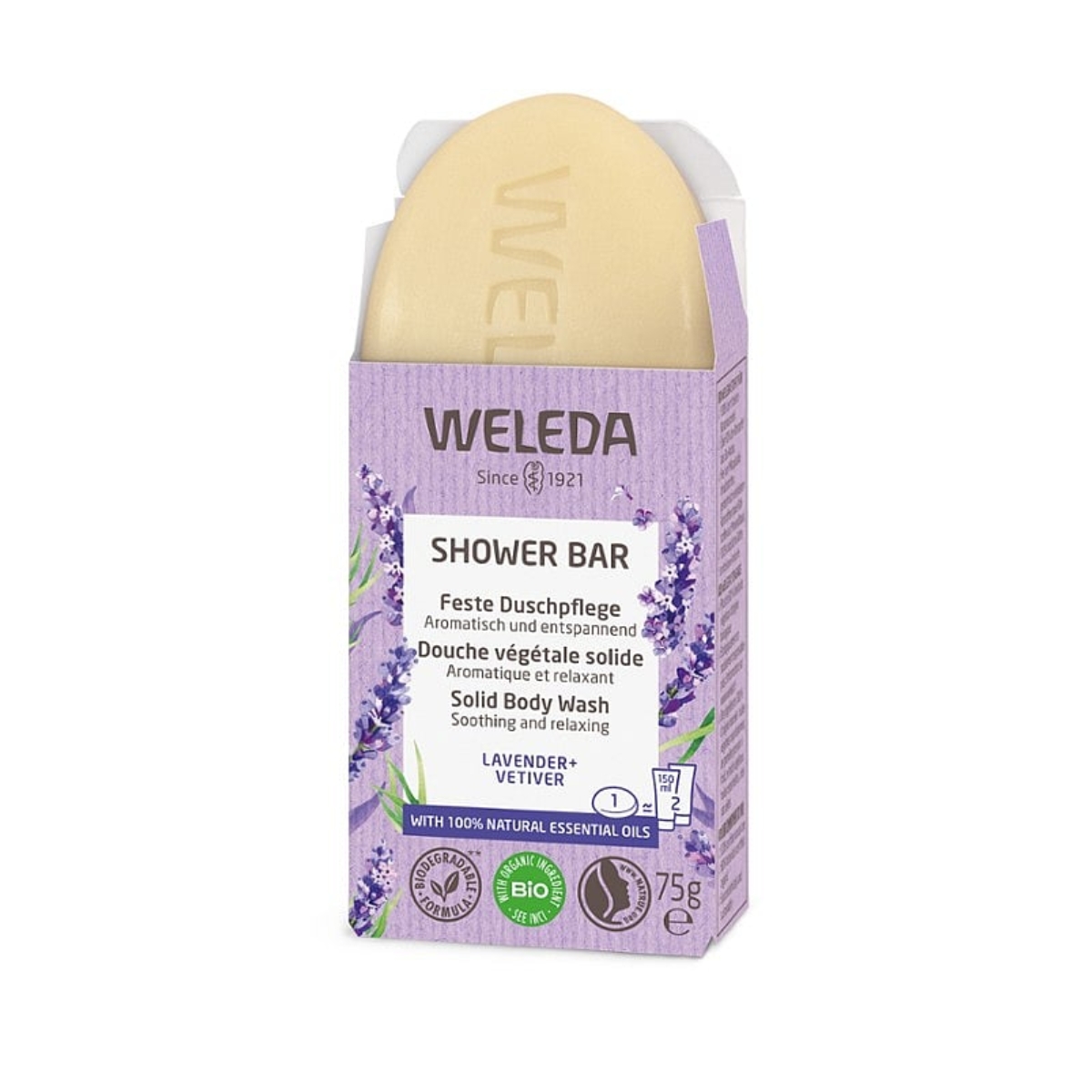 Weleda Feste Duschpflege Lavender + Vetiver 75 g