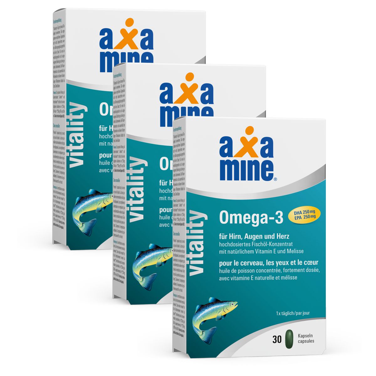 Axamine Omega-3 Kapseln 3x 30 Stück