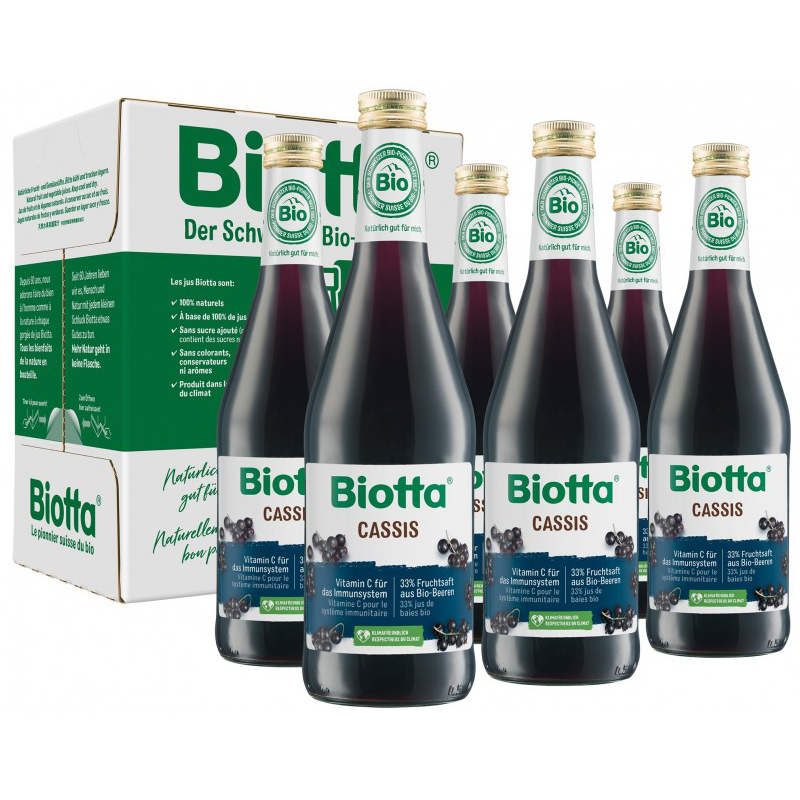 Biotta Cassis Bio 6 Fl 5 dl