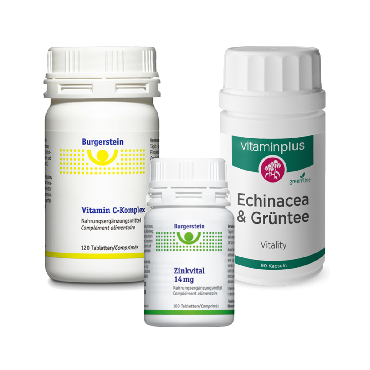 Immun Trio Burgerstein Vitamin C, Zinkvital und Echinacea Kapseln