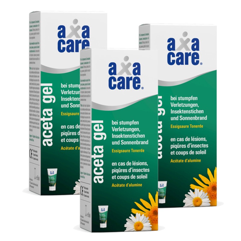 AXACARE AcetaGel Essigsaure Tonerde 3x 50 ml