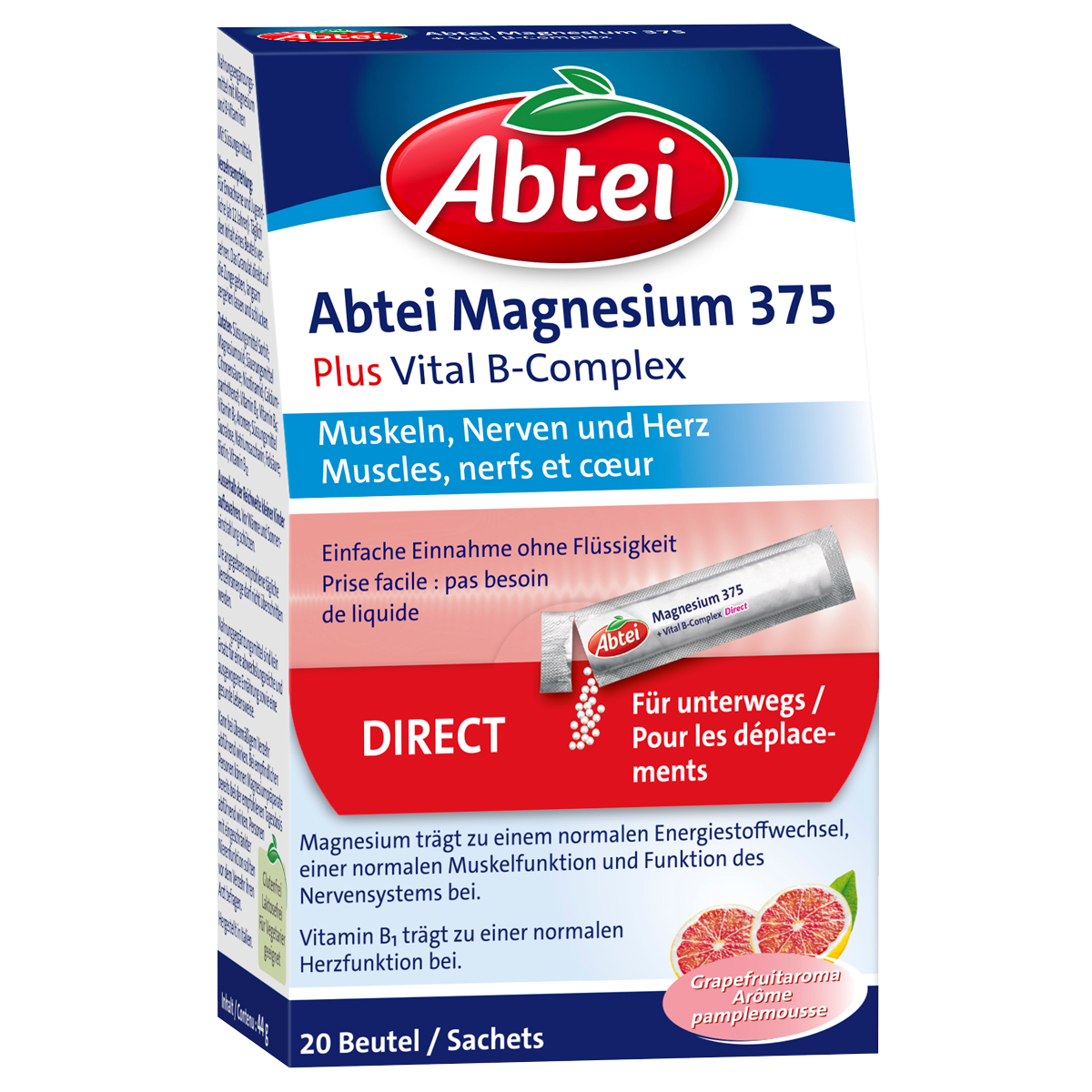 Abtei Magnesium 375 + Vital B-Complex Beutel 20 Stück