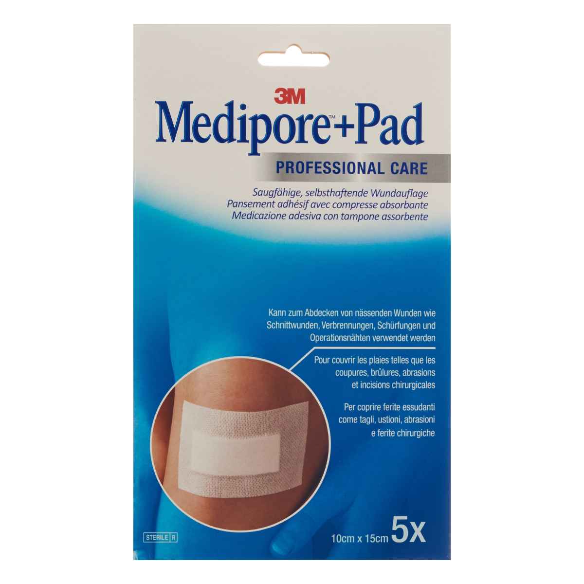 3M MEDIPORE+PAD 10x15cm Wundkissen 5x10.5cm 25 Stück