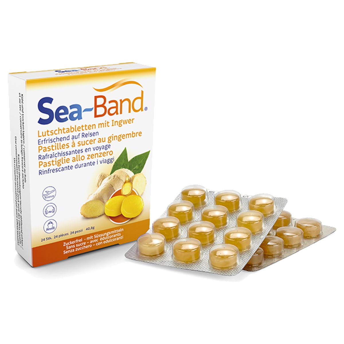 Sea-Band Ingwer Lutschtabletten 24 Stück