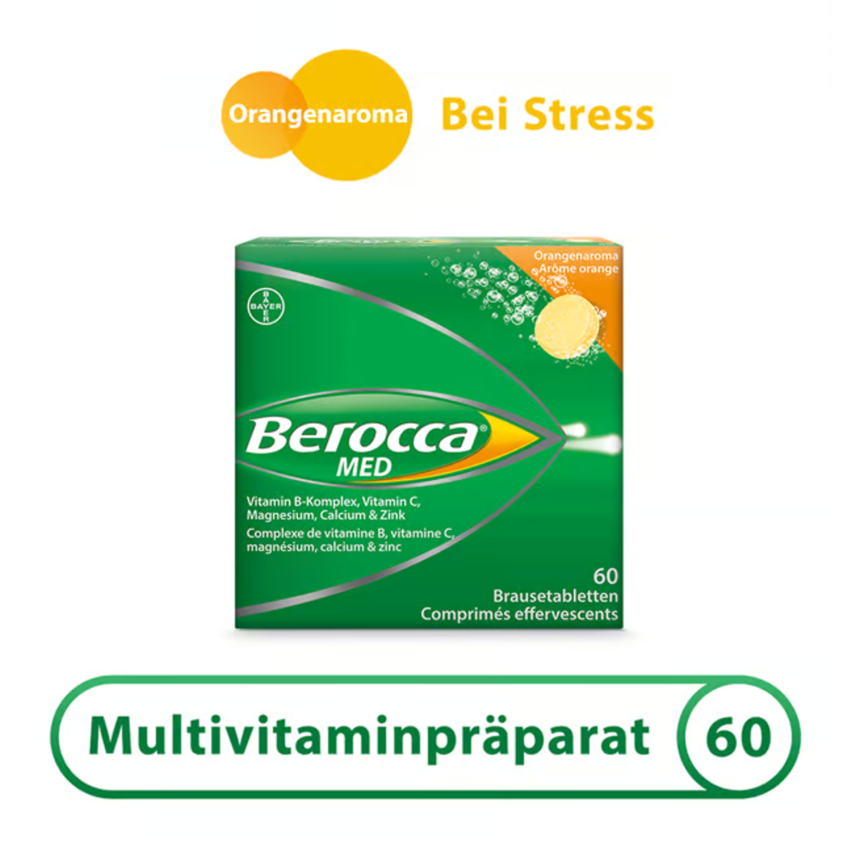 Berocca Med Brausetabletten Orangenaroma 60 Stück