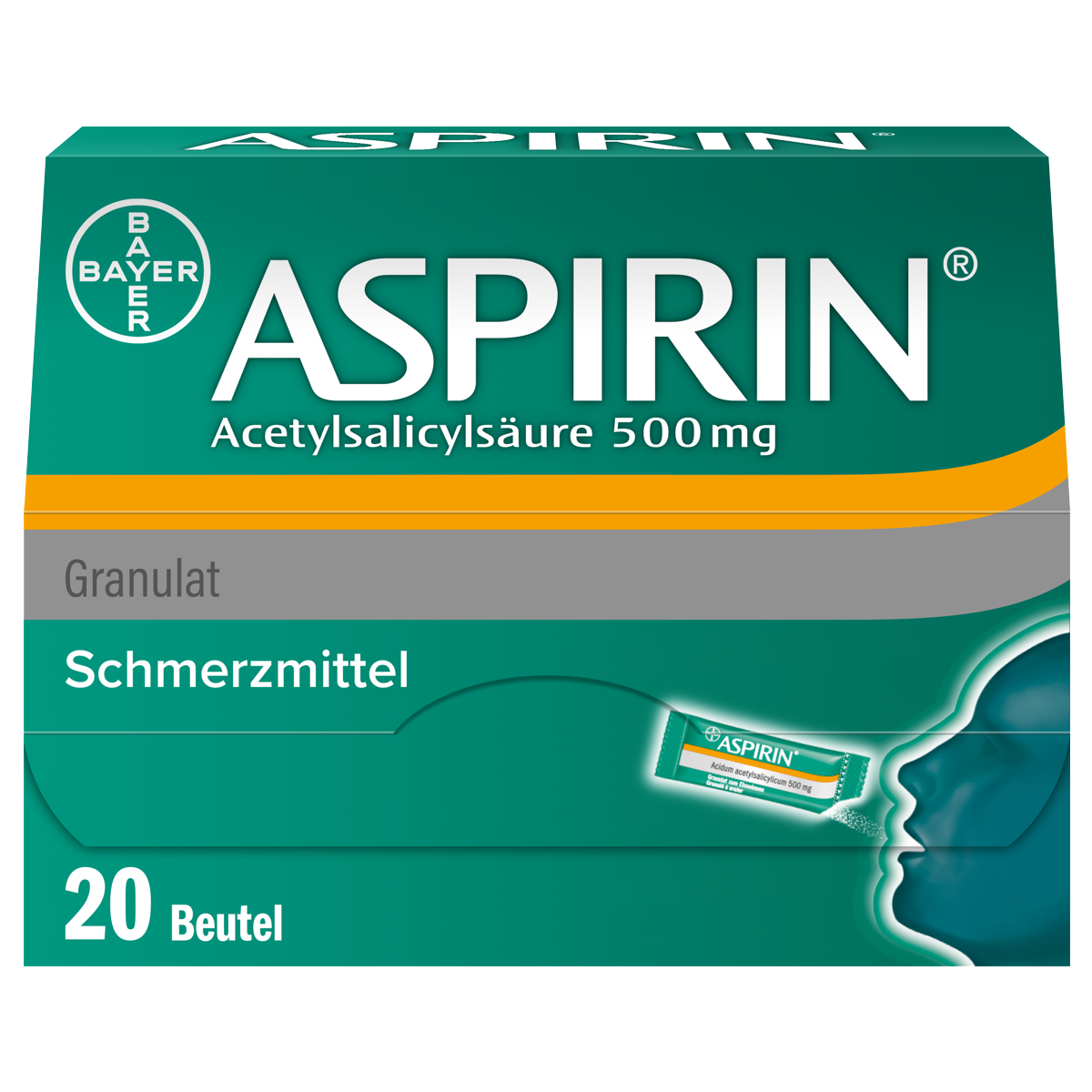 Aspirin Granulat 500 mg Beutel 20 Stück