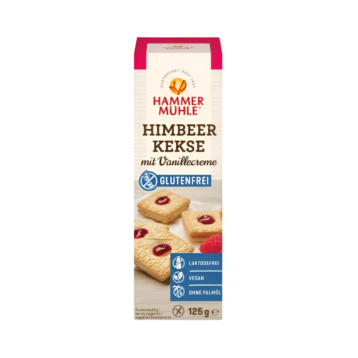 Hammermühle Himbeerkeks Vanillecreme glutenfrei 125 g