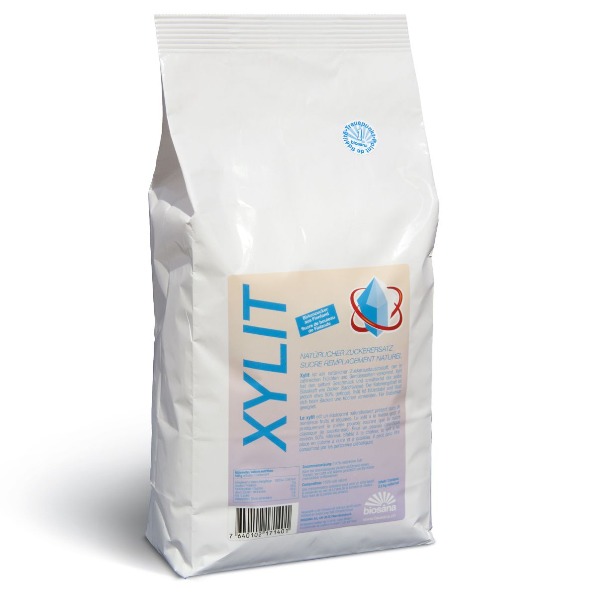 Biosana Xylit Zuckerersatz Refill Beutel 2.5 kg