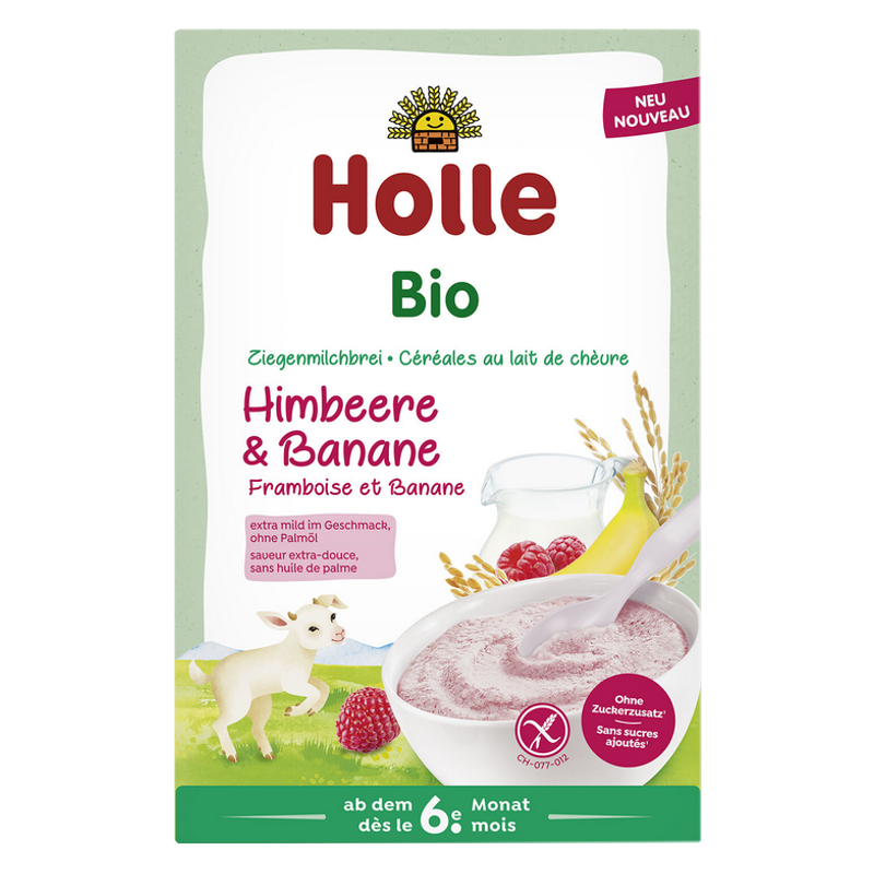 Holle Milchbrei aus Ziegenmilch Himbeere & Banane Bio 200 g