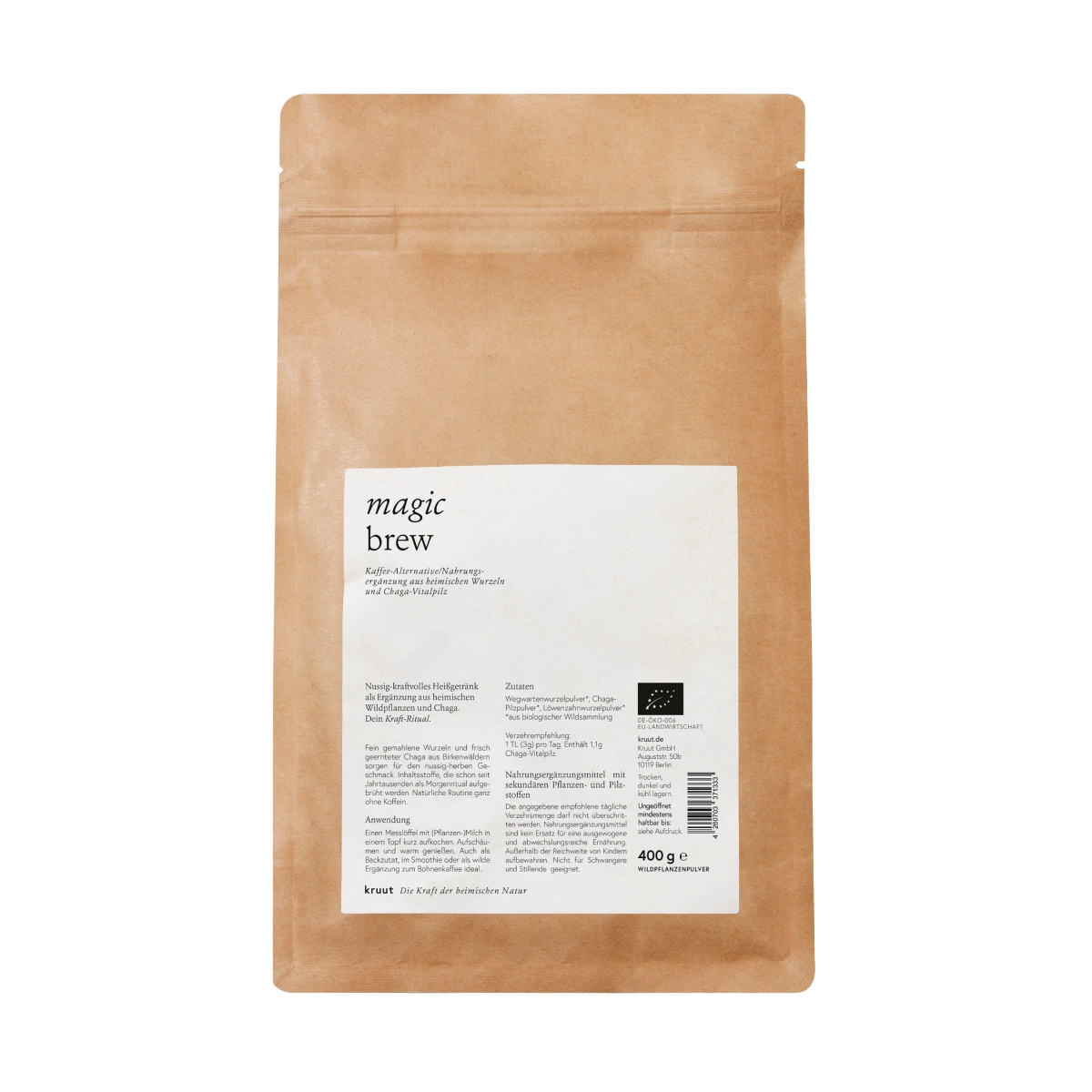 kruut Wildkräuterpulver Magic Brew (Wilder Kaffee) 400 g