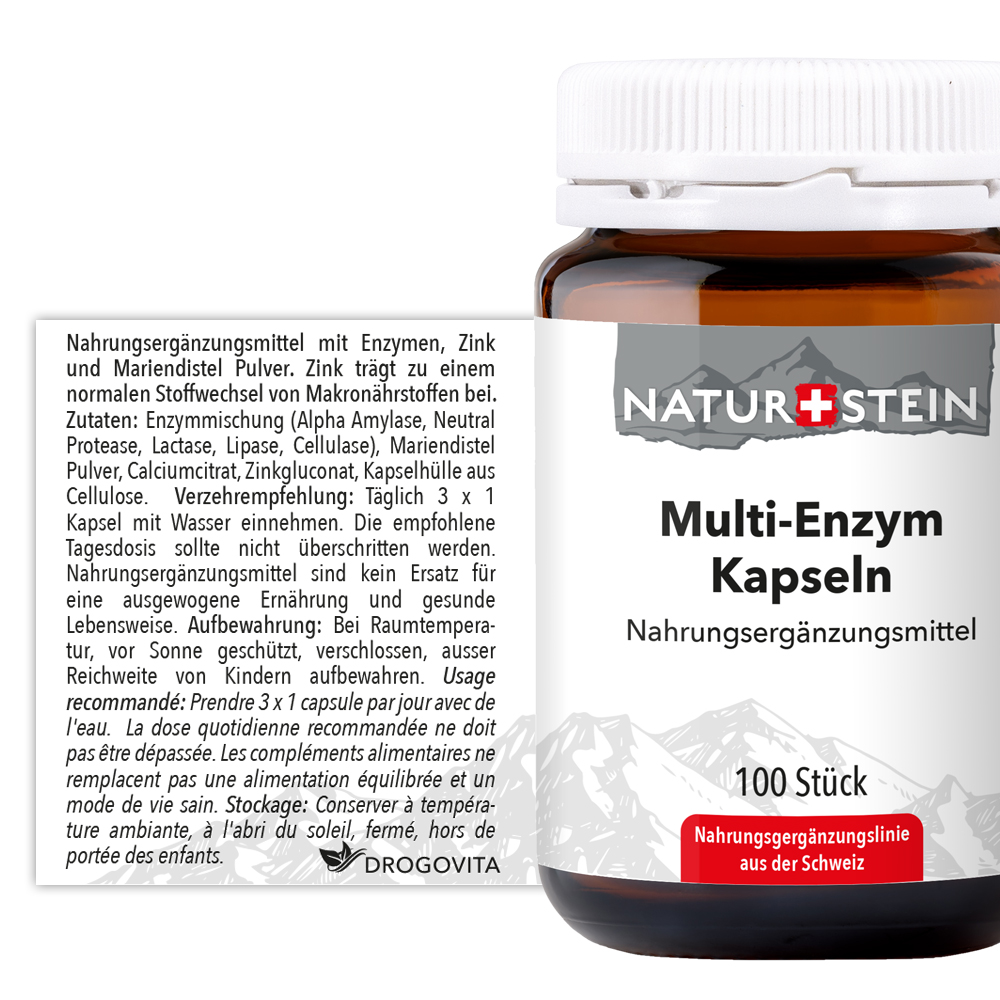 Naturstein Multi- Enzym Kapseln 100 Stück