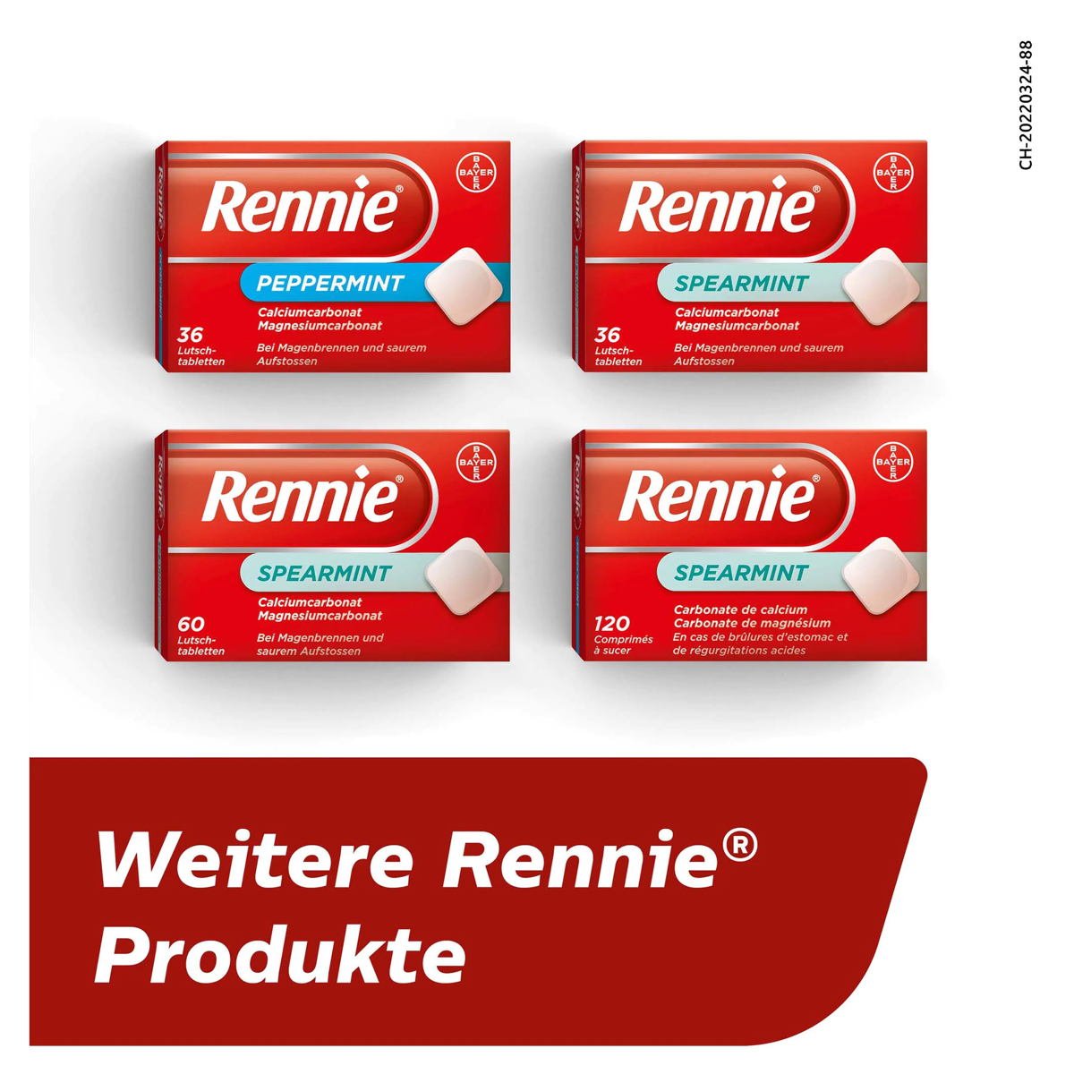 Rennie Spearmint Lutschtabletten 36 Stück