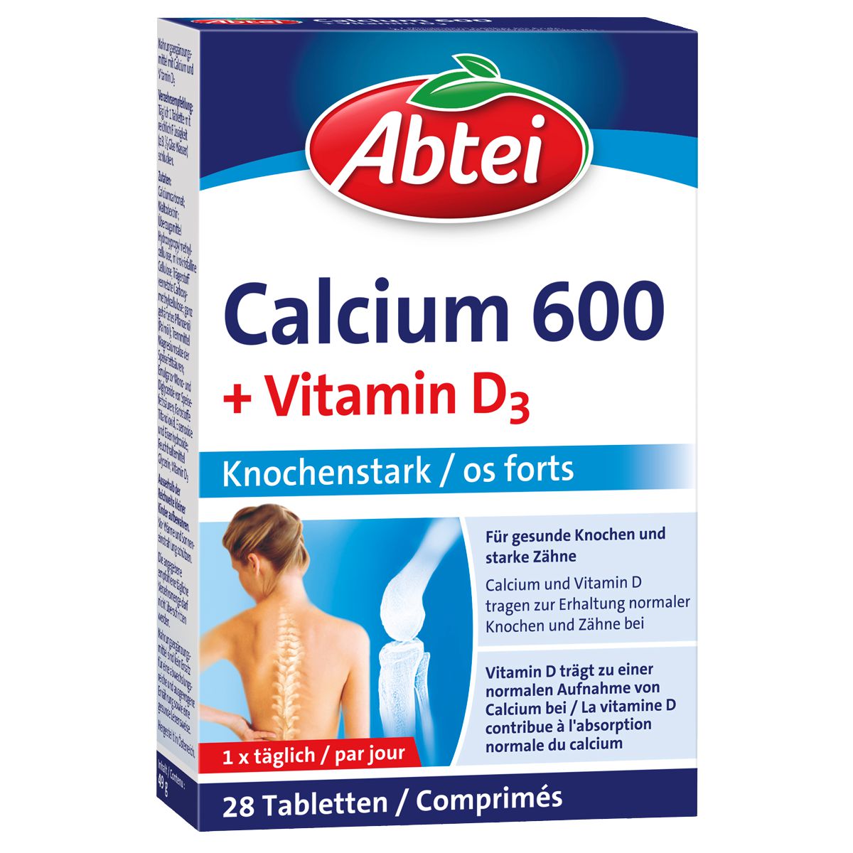 Abtei Calcium 600 + Vitamin D3 Tabletten 28 Stück