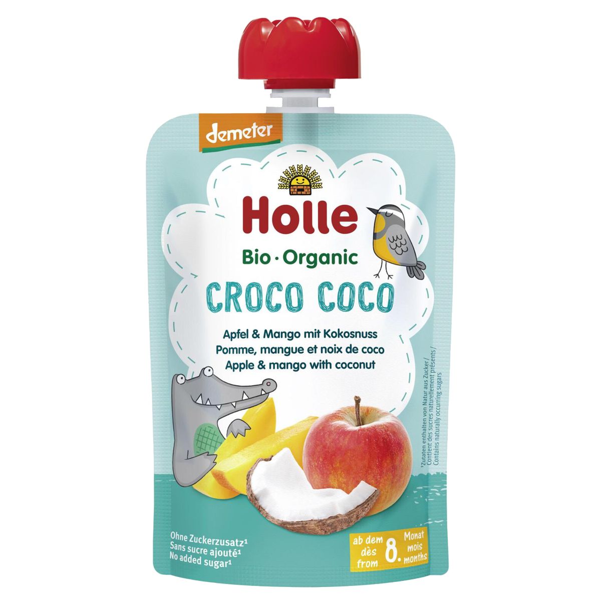 Holle Croco Coco Pouchy Apfel Mango Kokosnuss 6x 100 g