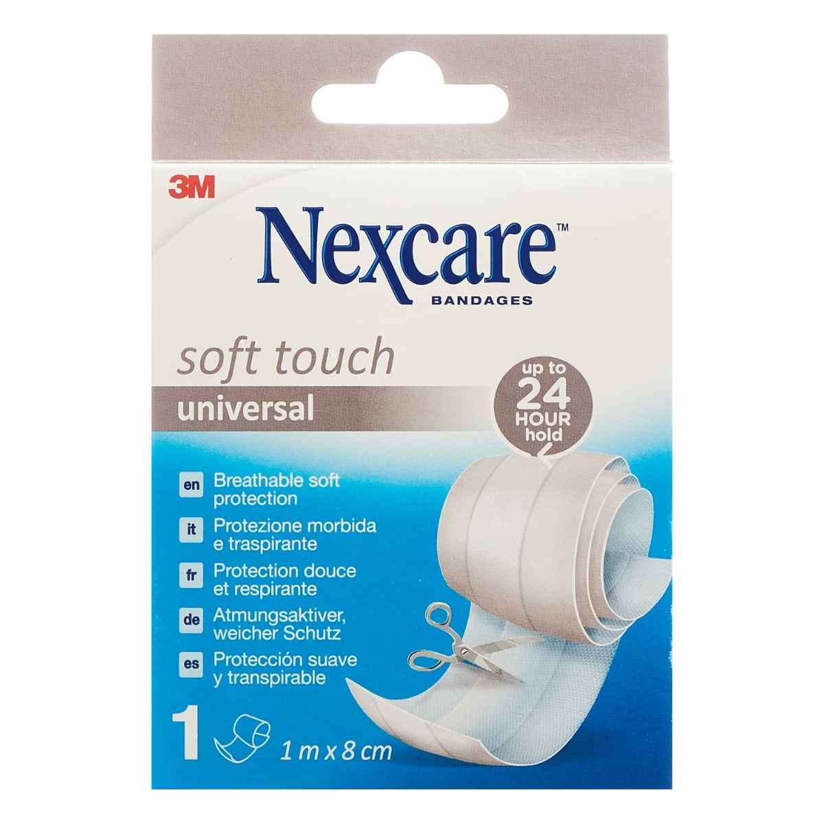 3M NEXCARE Soft Touch univer Band 1mx8cm