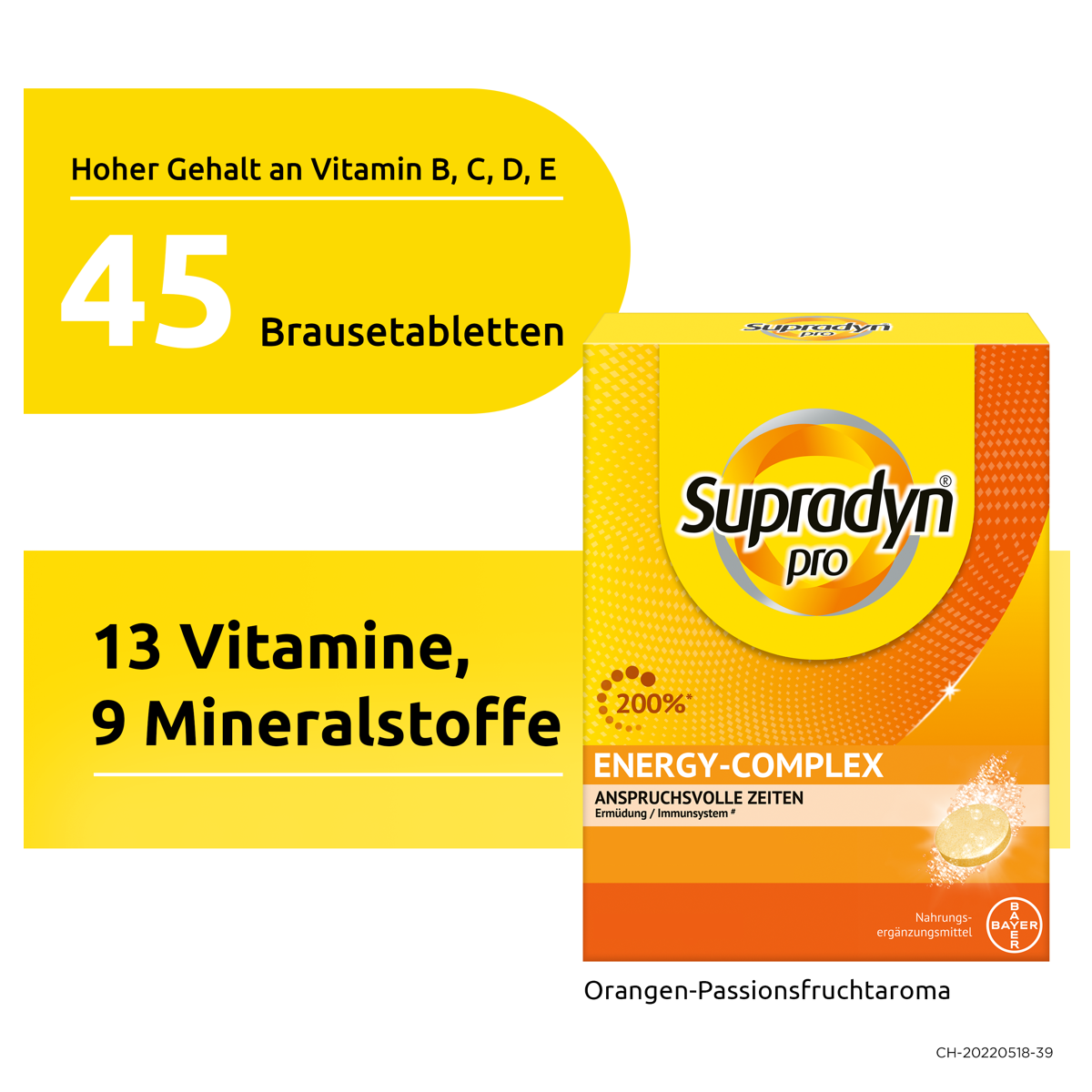 Supradyn pro energy-complex Brausetabletten 45 Stück