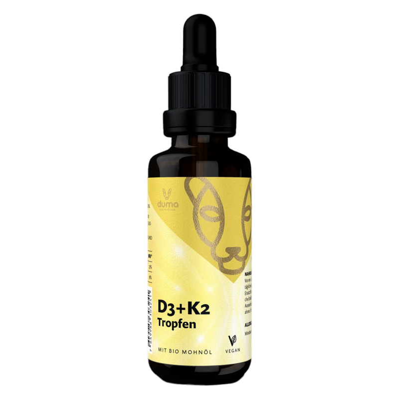 Duma Vitamin D3 + K2 Vital Tropfen mit Bio Mohnöl 30 ml