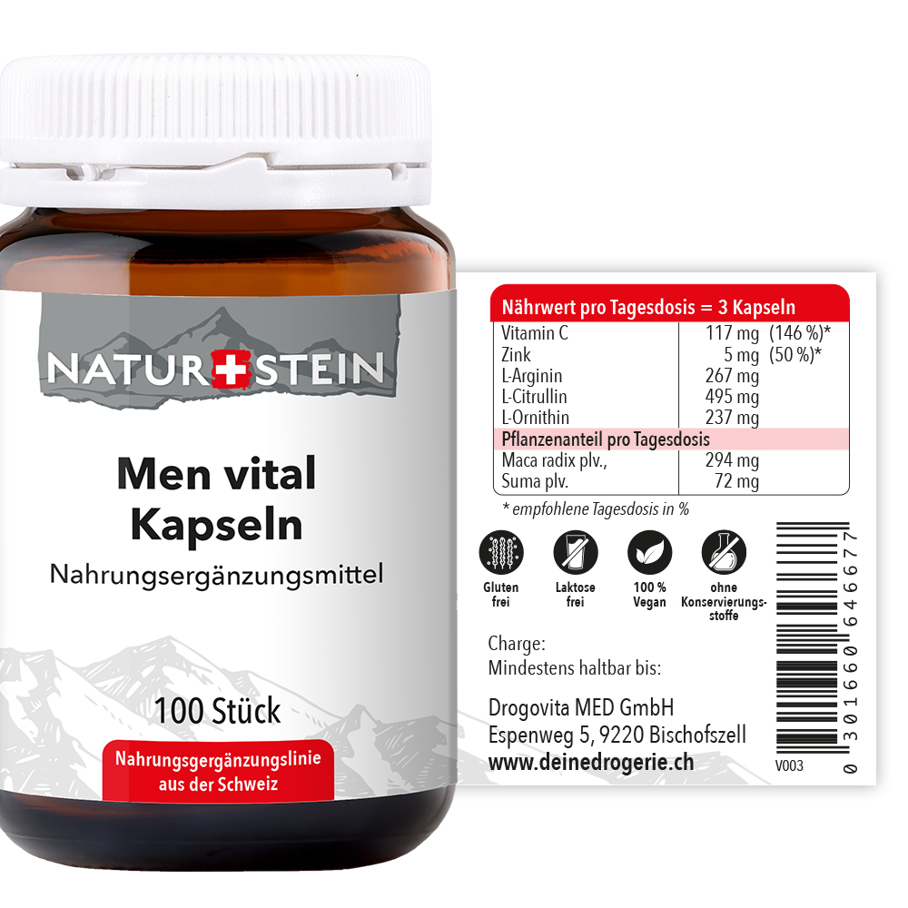 Naturstein Men Vital Kapseln 100 Stück