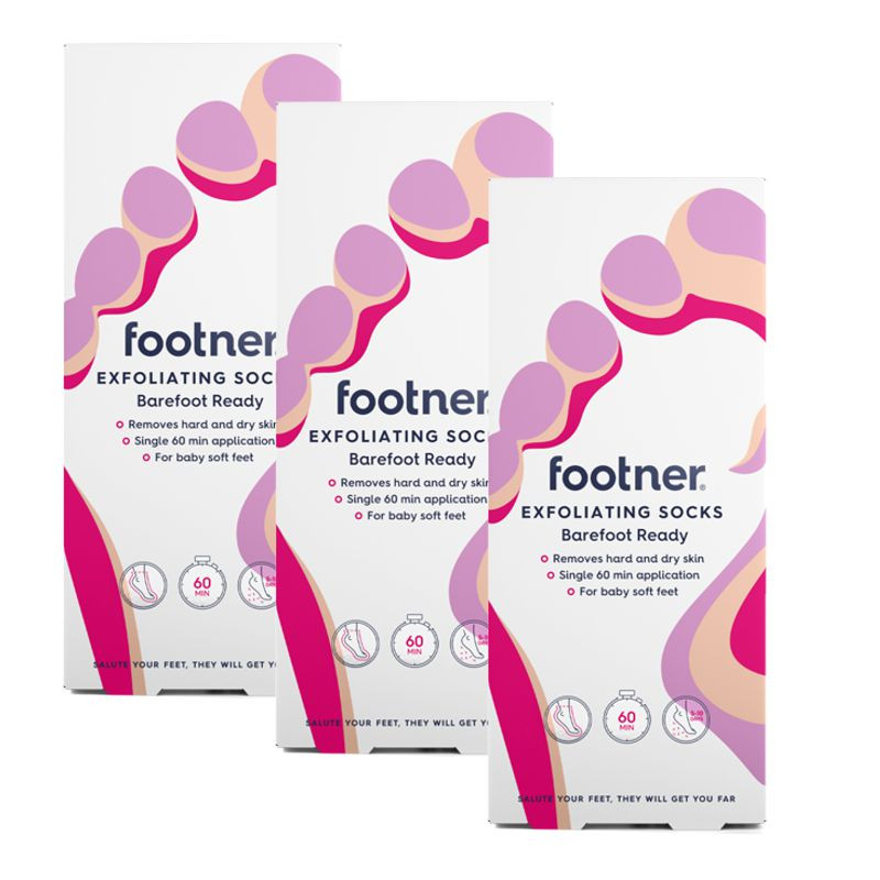 FOOTNER Fusspackung Exfolia Socks gegen Hornhaut Trio & Fussfeile