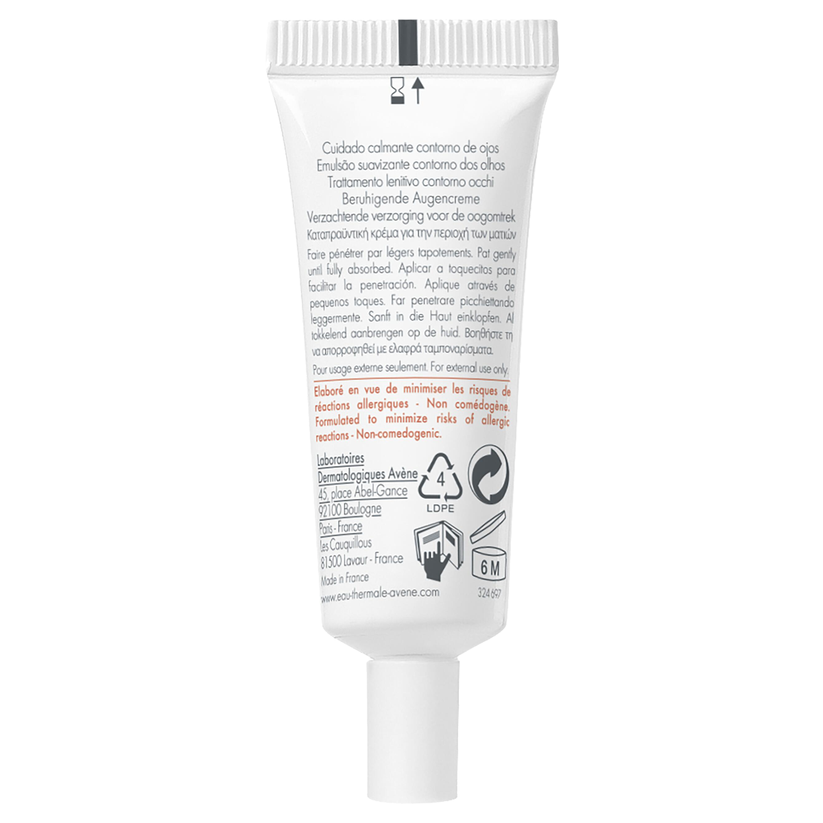 Avène beruhigende Augencreme 10 ml