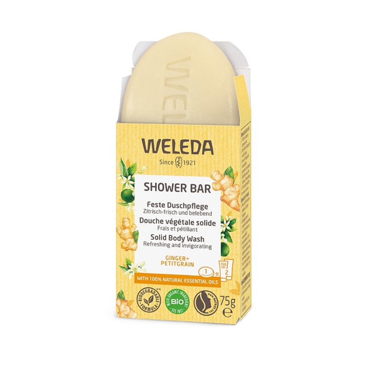 Weleda Feste Duschpflege Ginger + Petitgrain 75 g