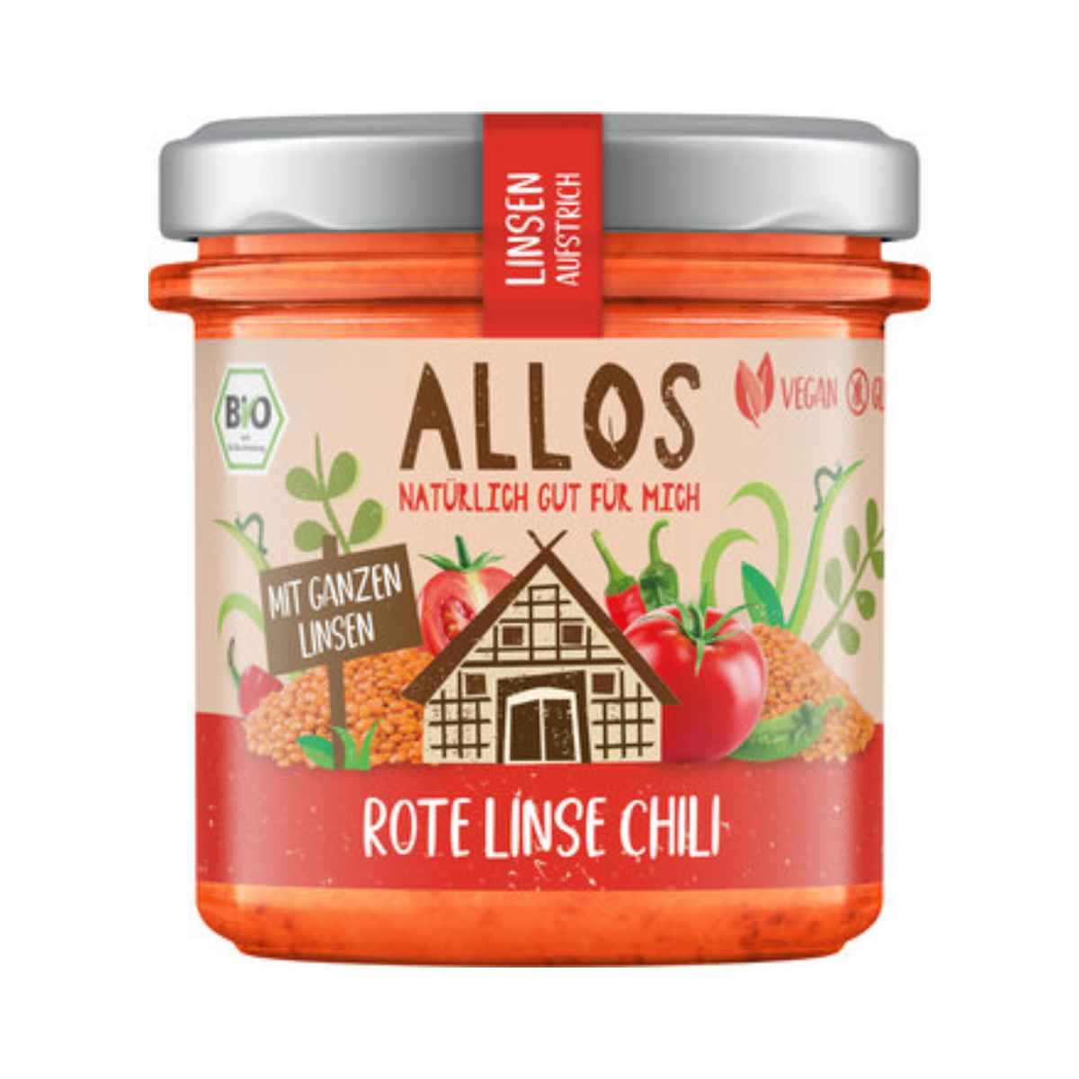 ALLOS Linsen Aufstrich Rote Linsen Chili Bio 140 g