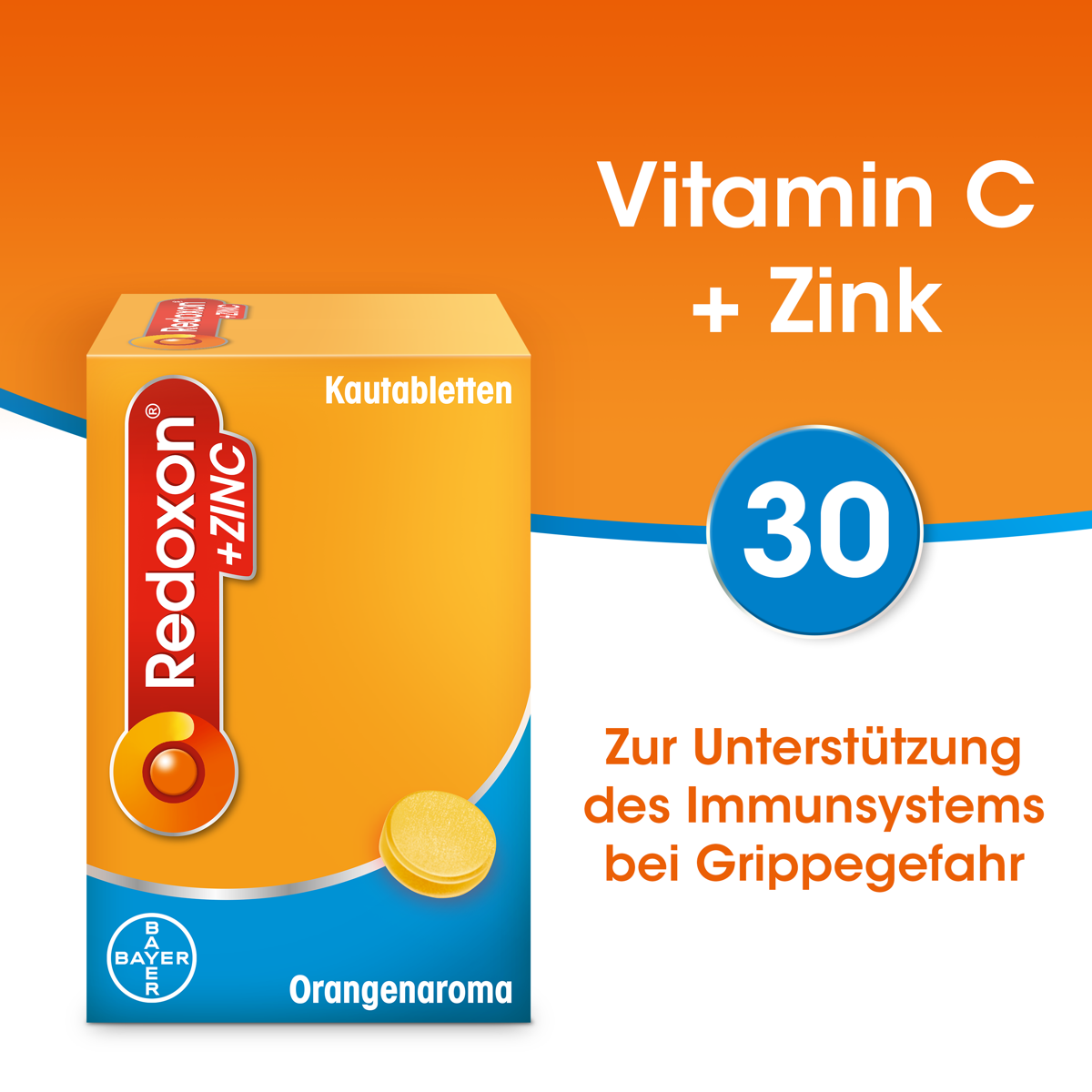 Redoxon Vitamin C + Zink 30 Kautabletten