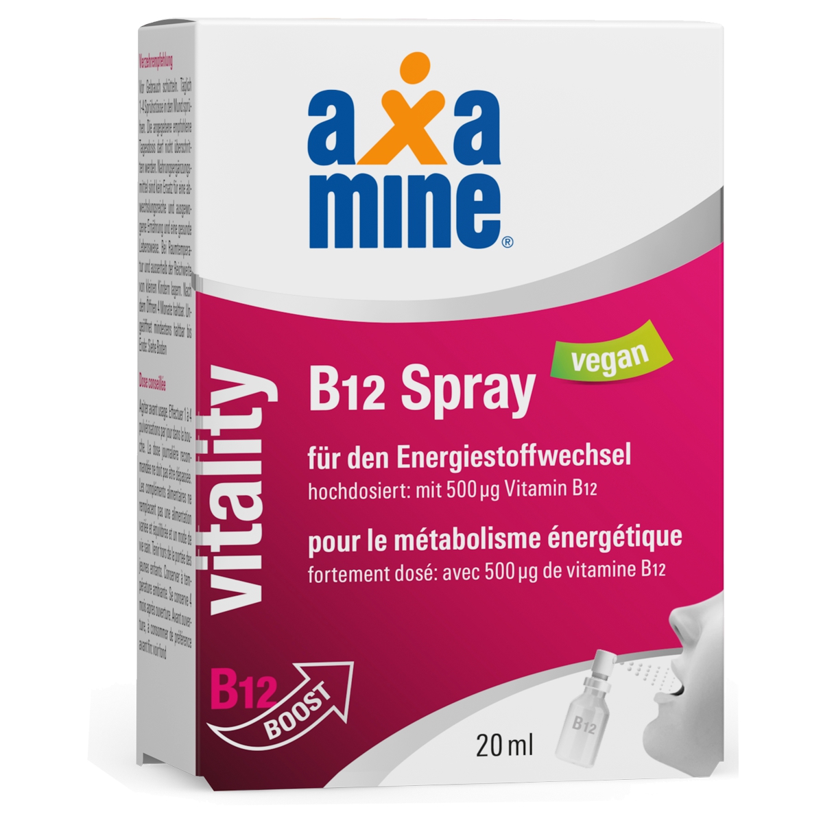 Axamine Vitamin B12 Spray 20 ml