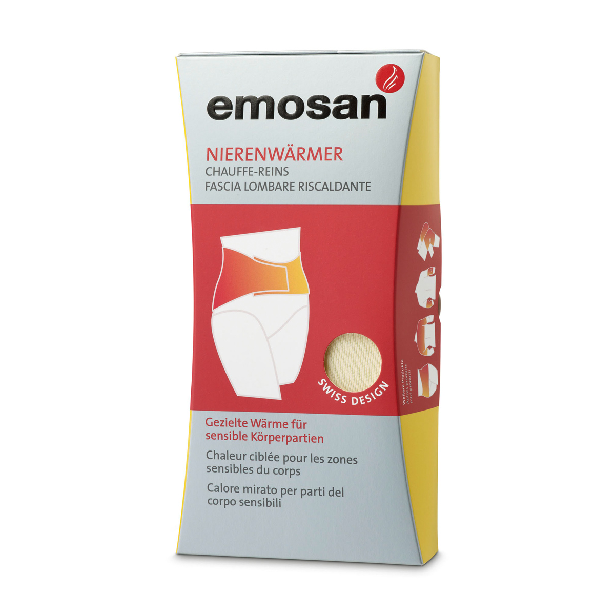 EMOSAN Nierenwärmer Velcro S écru