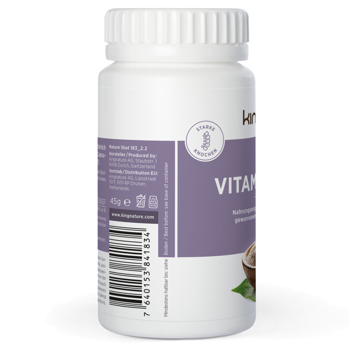 Kingnature Vitamin K2 Vida Kapseln 225 mcg 120 Stück