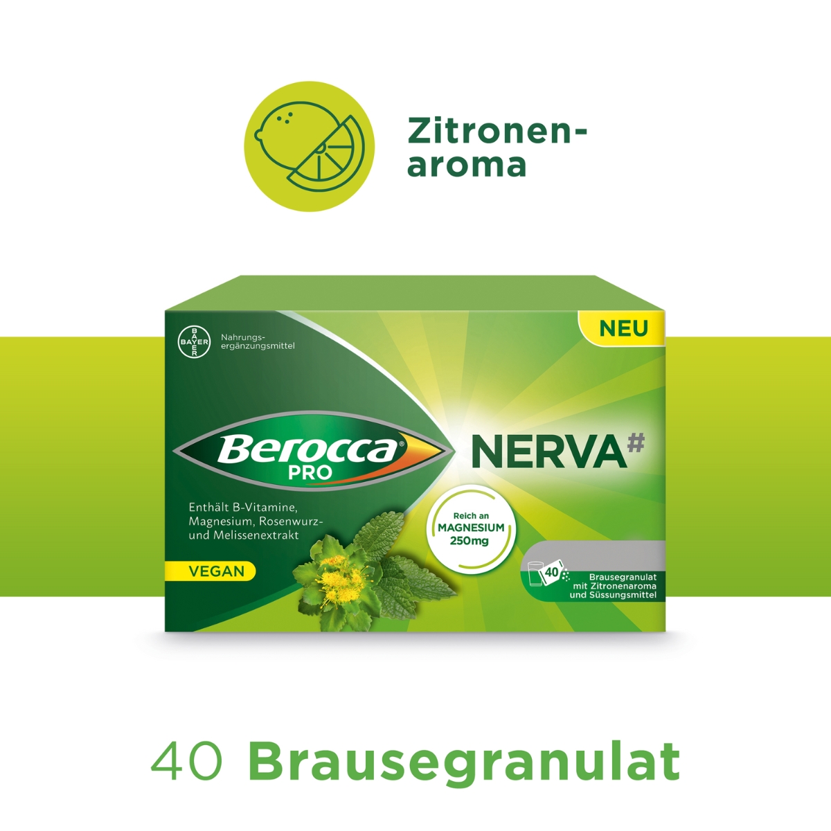 Berocca Pro Nerva Brausegranulat 40 Stück