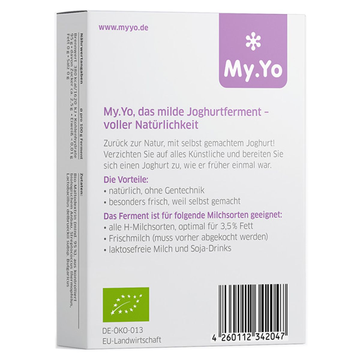 MY.YO Joghurt Ferment Mild 3x 5 g