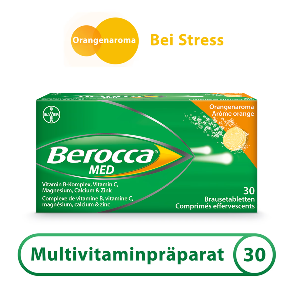 Berocca MED Brausetabletten Orangenaroma 30 Stück Wirkung