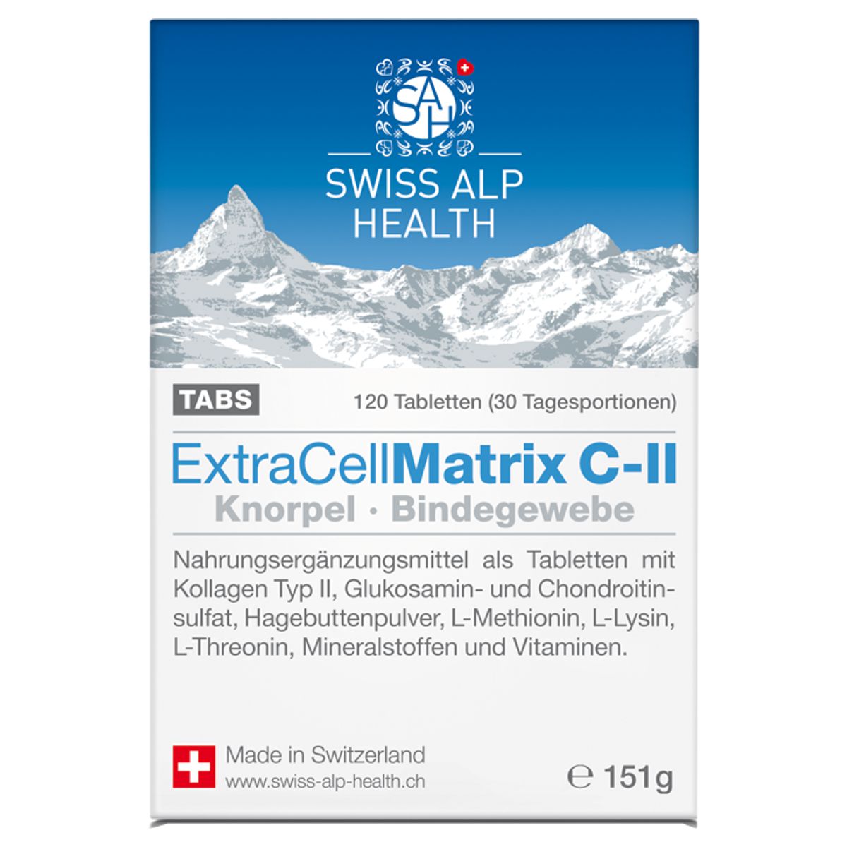 Extra Cell Matrix C-II Tabs für Gelenke 120 Stück