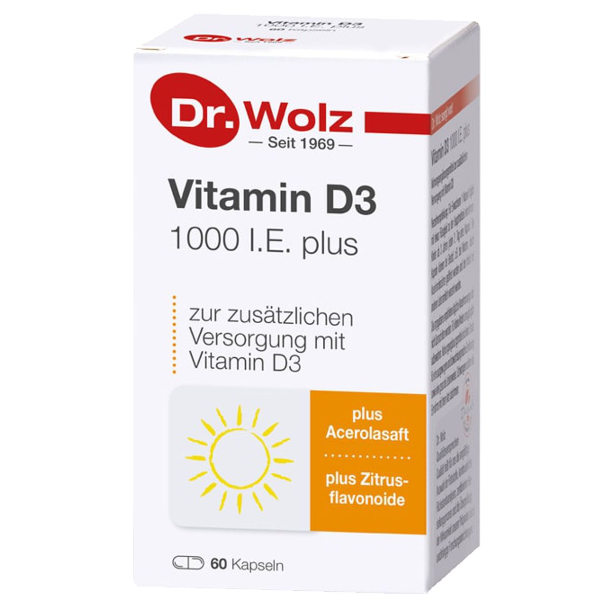 Dr. Wolz Vitamin D3 1000 I.E. plus Kapseln 60 Stück